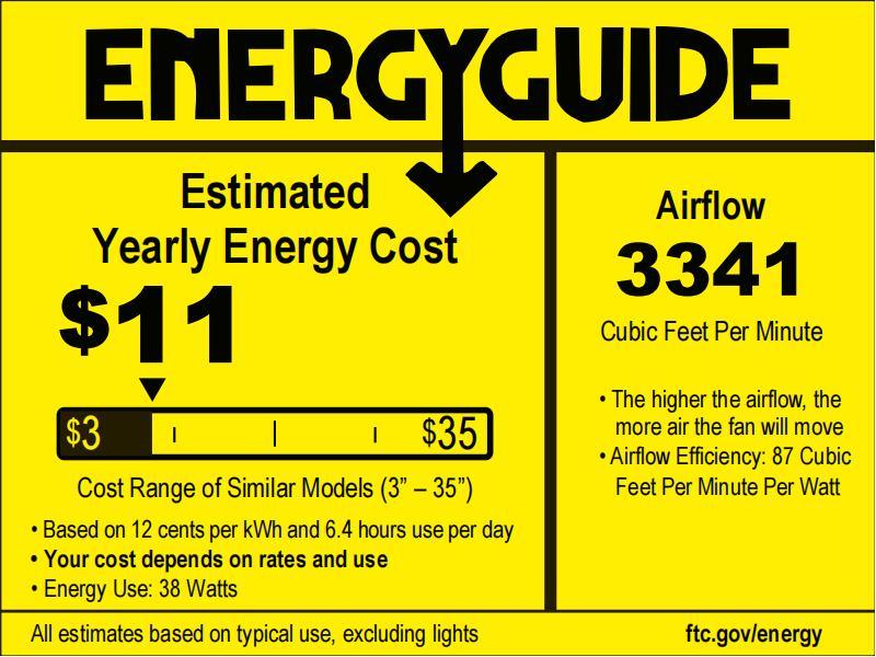 Ventilador de techo de cristal reversible Dicken moderno de 52