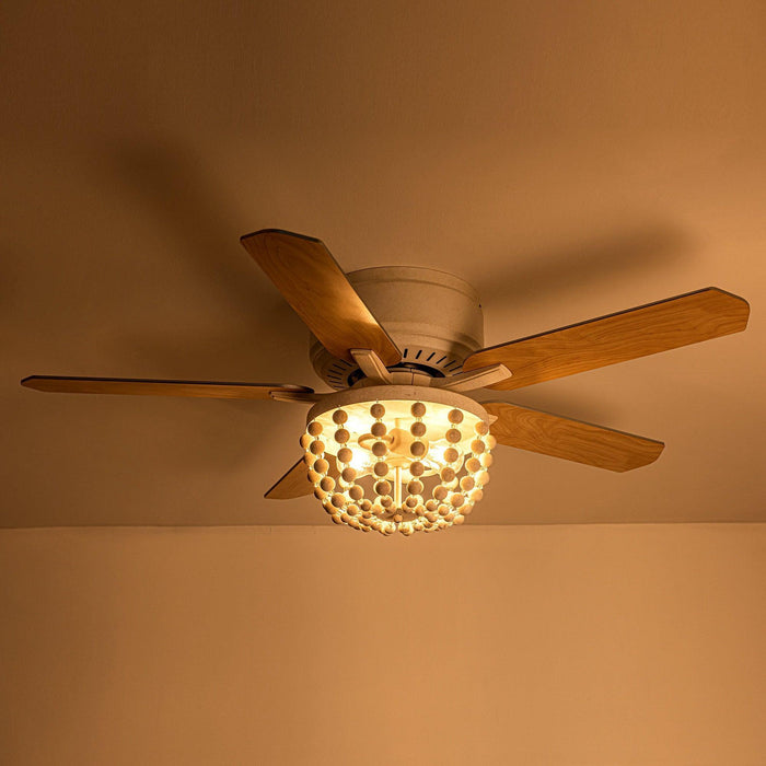 48 "Nueva Delhi tradicional montaje empotrado ventilador de techo reversible con iluminación y Control remoto