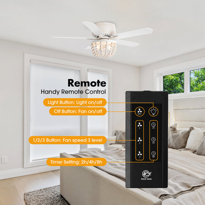 48 "Nueva Delhi tradicional montaje empotrado ventilador de techo reversible con iluminación y Control remoto