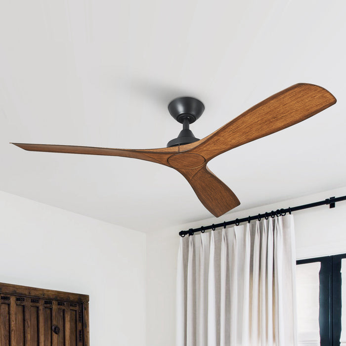 52" Jovie Industrial DC Downrod Mount Reversible Ceiling Fan with Remote Control