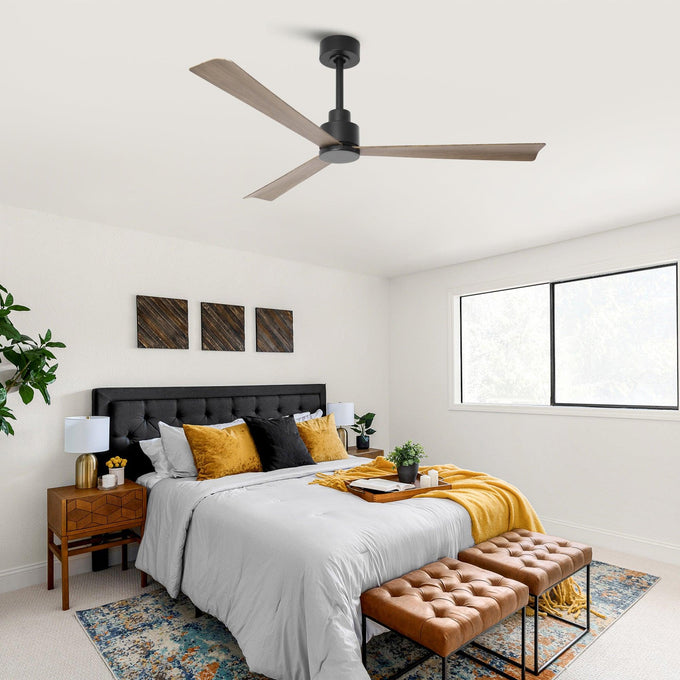 52 Inch Esther 3-Blades Modern Downrod Mount Ceiling Fan with Remote Control