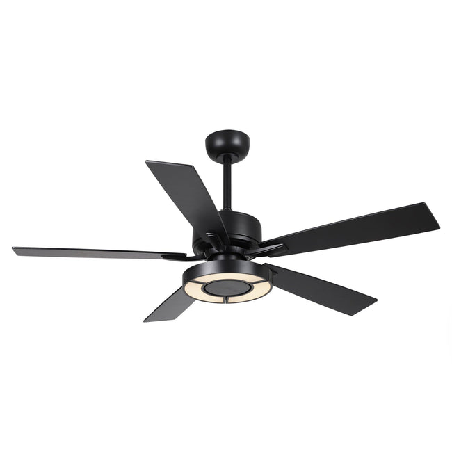 Ventilador de techo negro de 52
