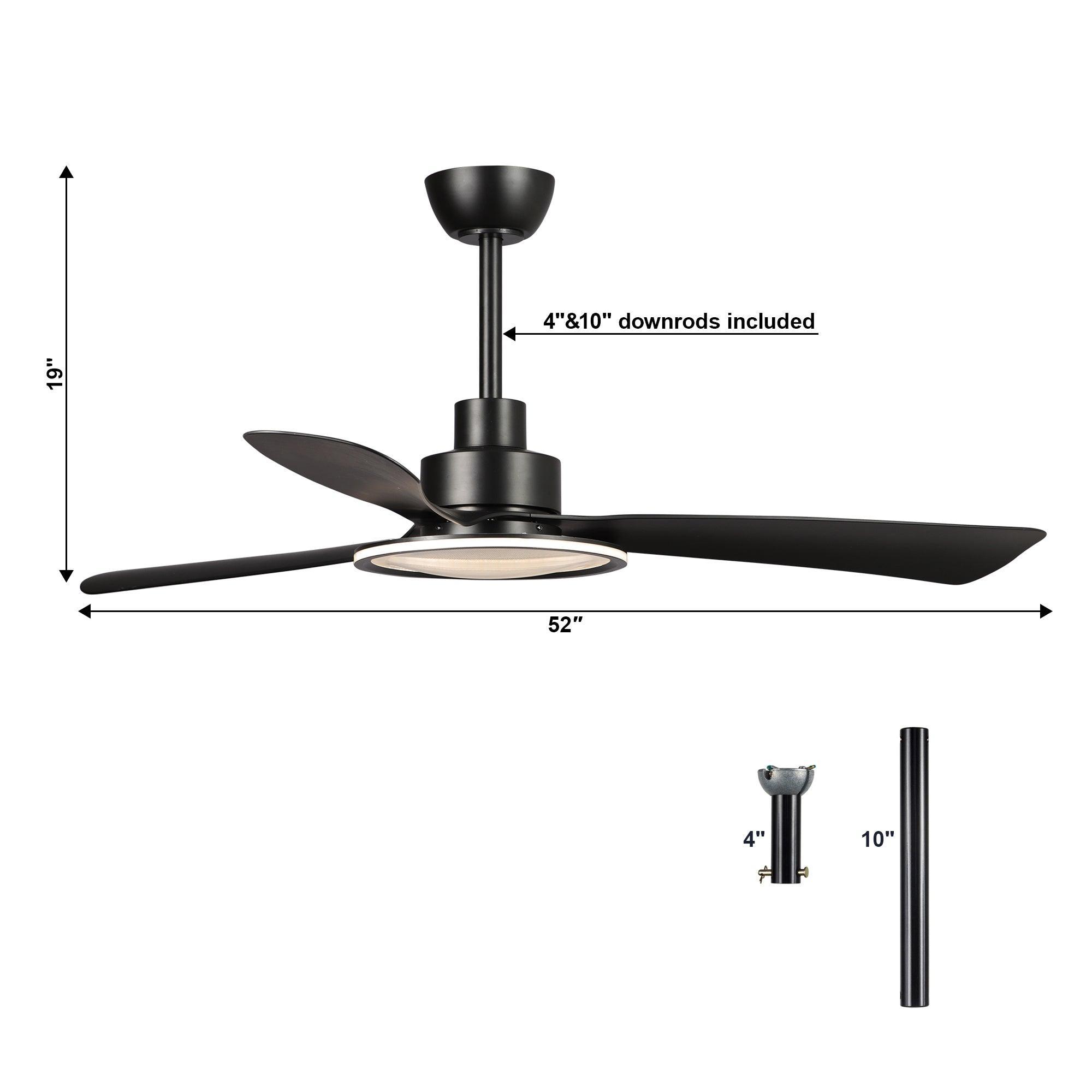 Ventilador de techo reversible de 52