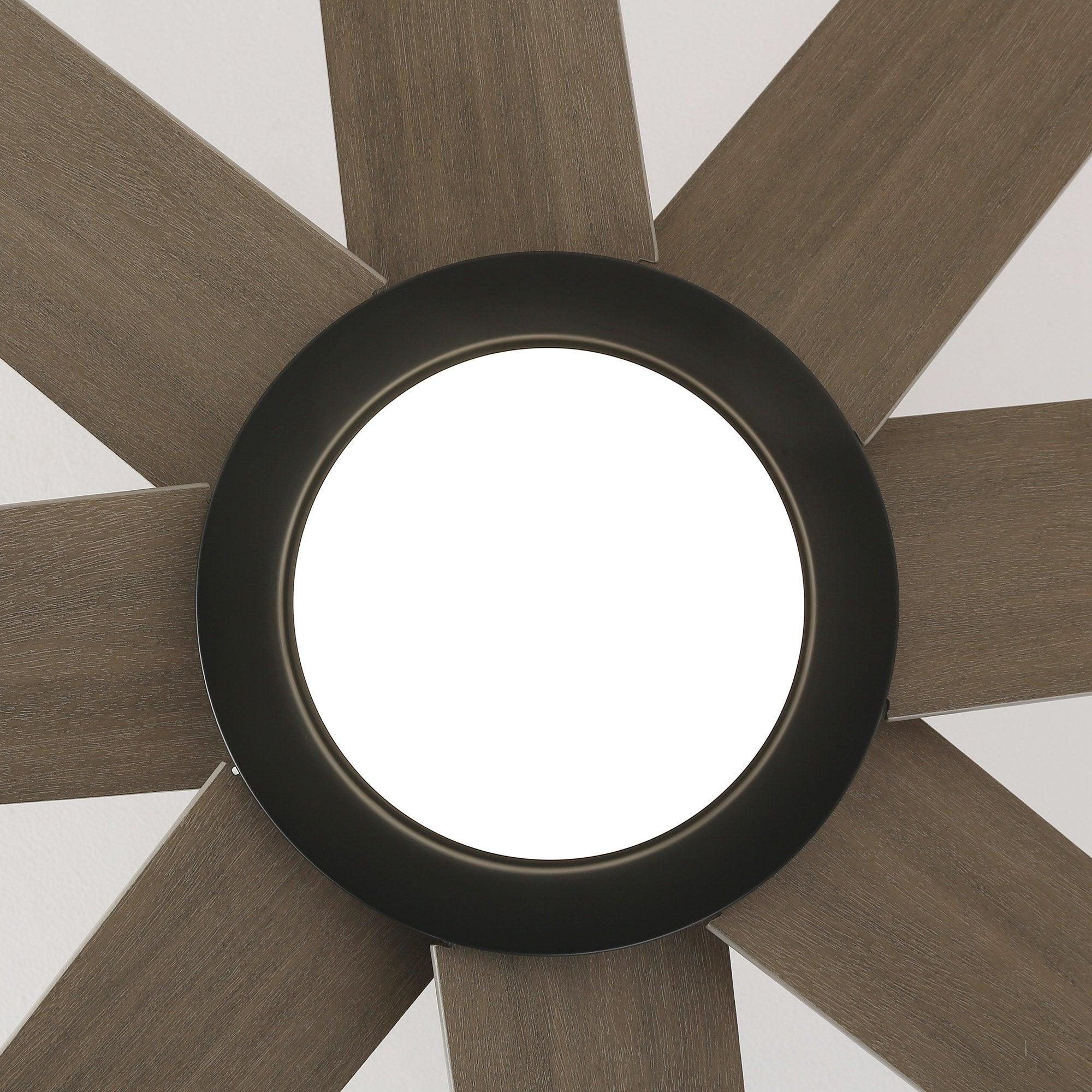 60" DC Motor 8 Blades Modern Downrod Mount Ceiling Fan with LED Light and Remote Control