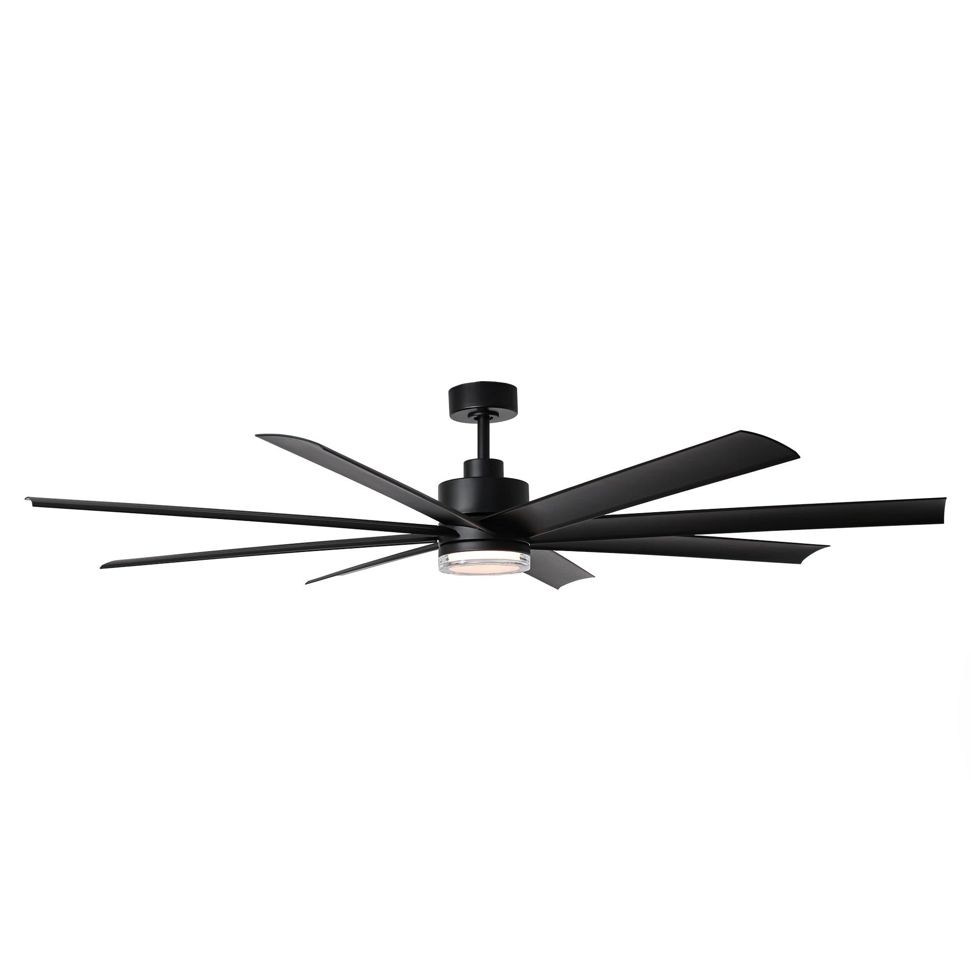 Ventilador inteligente moderno Daugava de 72 pulgadas con montaje en barra y luz LED