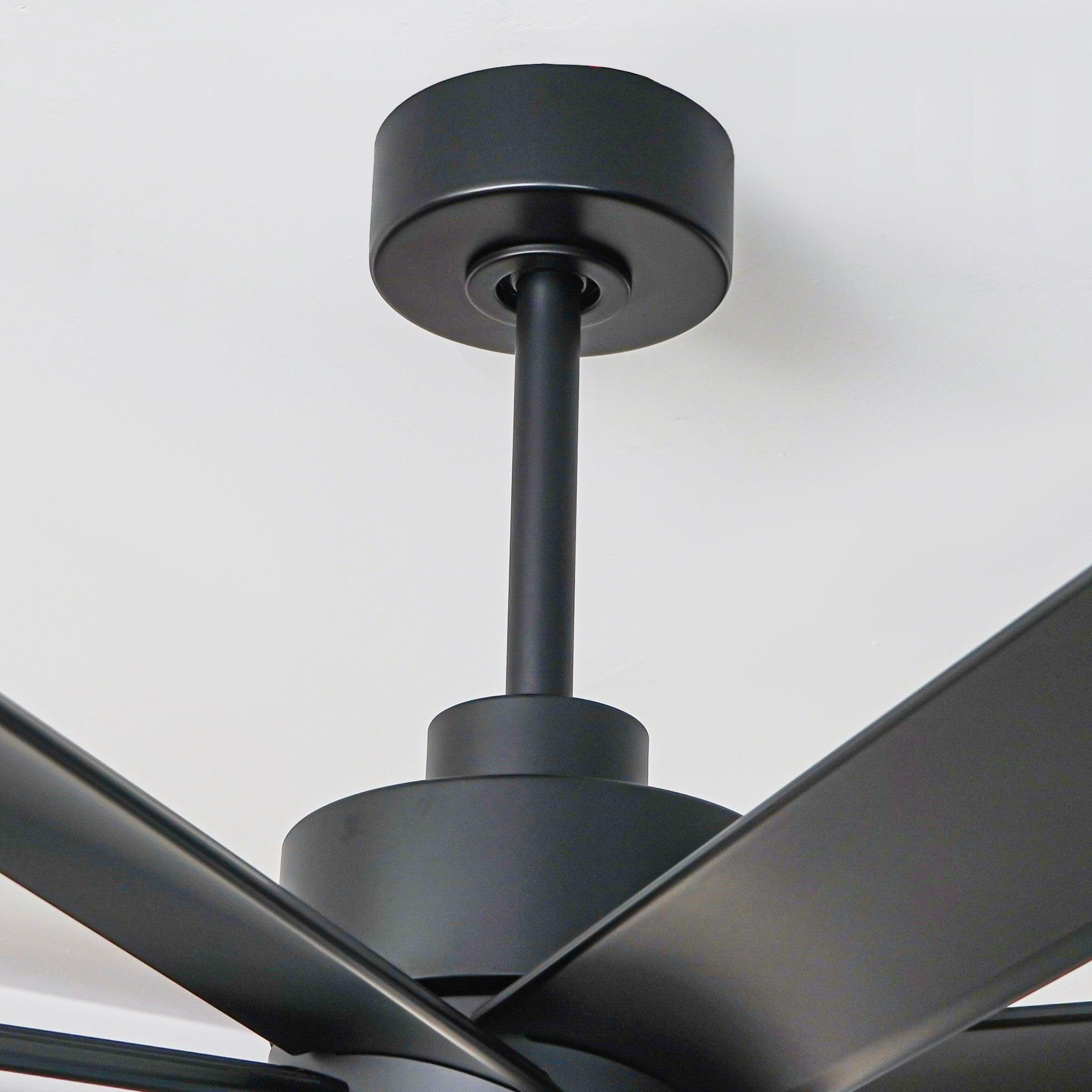 Ventilador inteligente moderno Daugava de 72 pulgadas con montaje en barra y luz LED