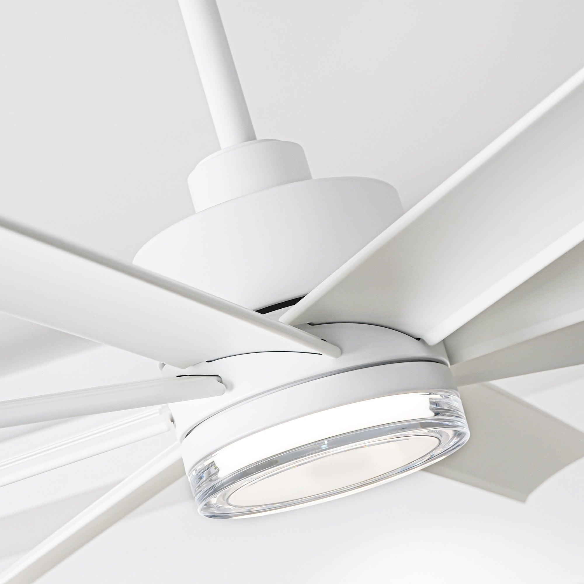 Ventilador inteligente moderno Daugava de 72 pulgadas con montaje en barra y luz LED