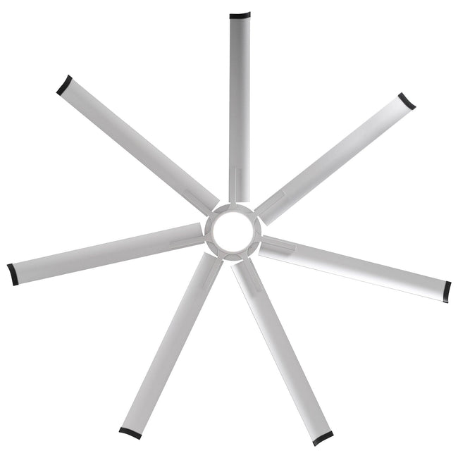 Ventilador de techo Padus negro de gran tamaño de 84 pulgadas y 100 pulgadas con iluminación regulable y control remoto