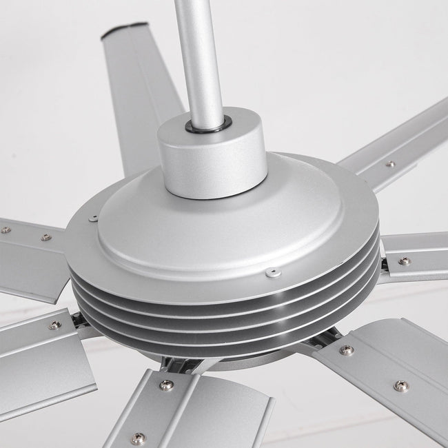Ventilador de techo Padus negro de gran tamaño de 84 pulgadas y 100 pulgadas con iluminación regulable y control remoto
