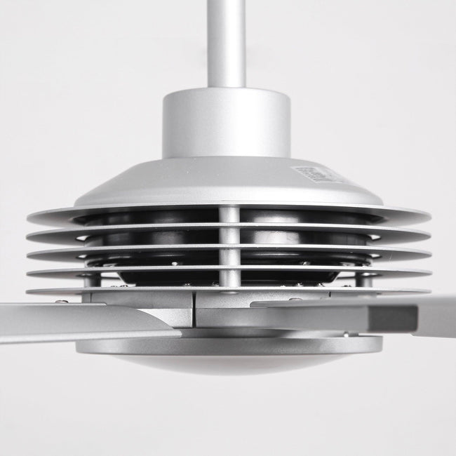 Ventilador de techo Padus negro de gran tamaño de 84 pulgadas y 100 pulgadas con iluminación regulable y control remoto
