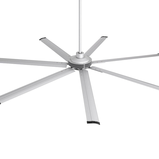 Ventilador de techo Padus negro de gran tamaño de 84 pulgadas y 100 pulgadas con iluminación regulable y control remoto