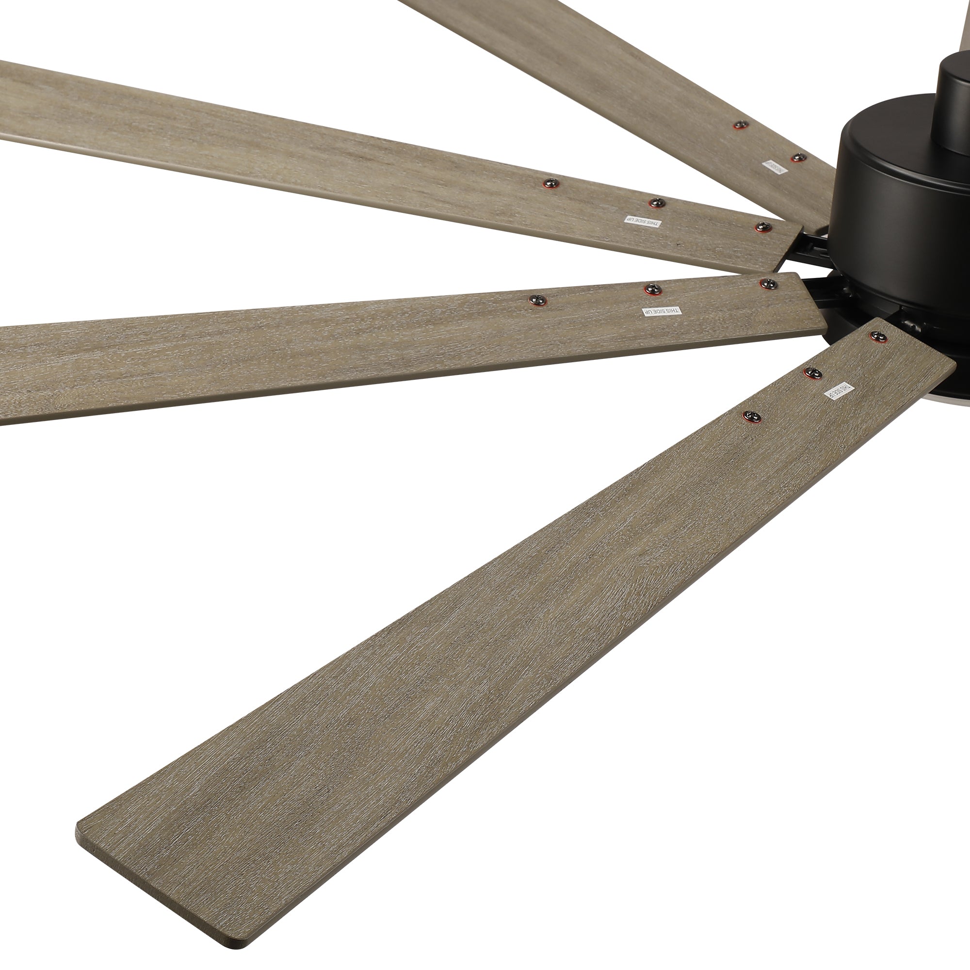 72 Inch Aries Black Downrod Mount LED Windmill Ceiling Fan with Remote Control