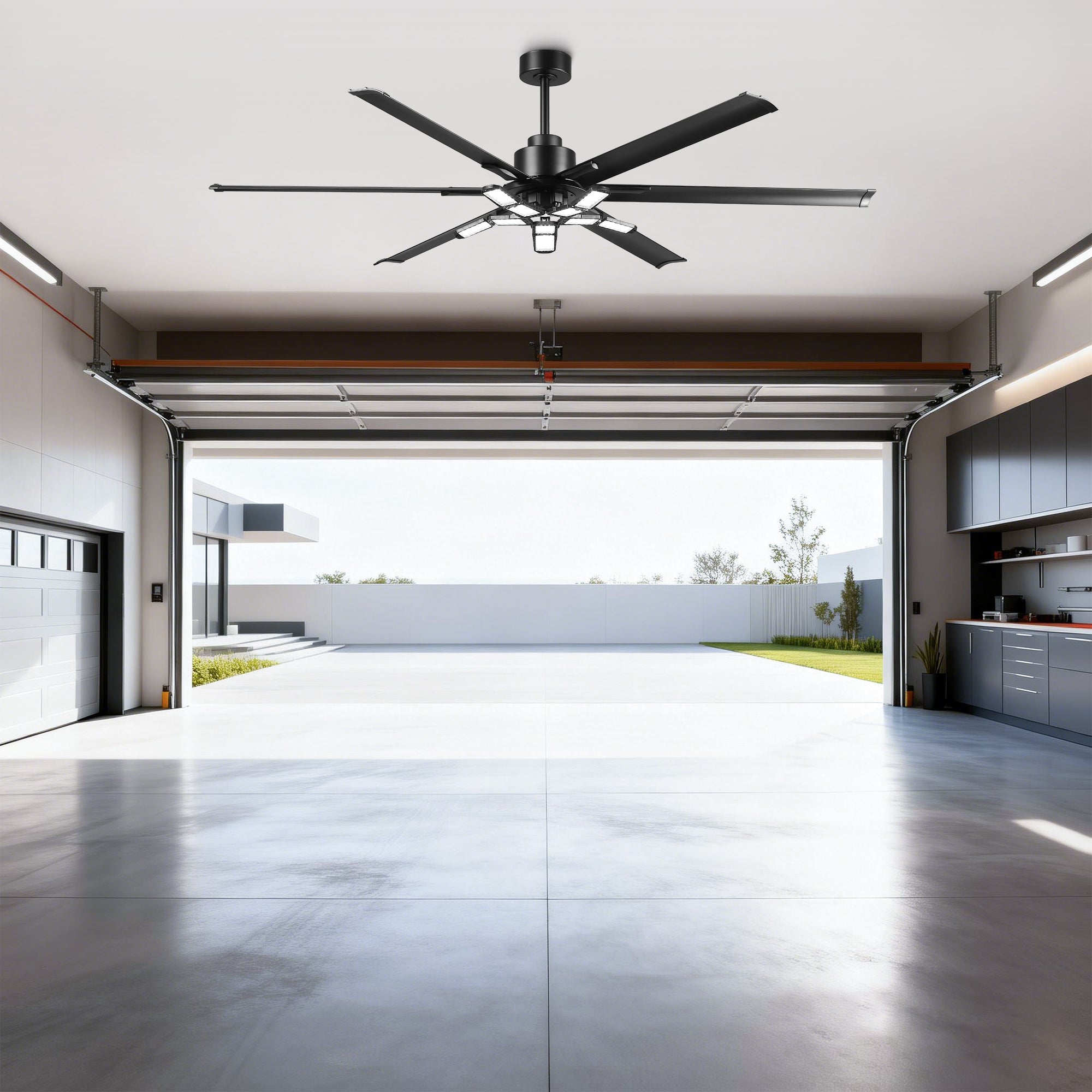 72 Inch 84 Inch Arlene HVLS Large Ceiling Fan with Foldable LED & Remote Control