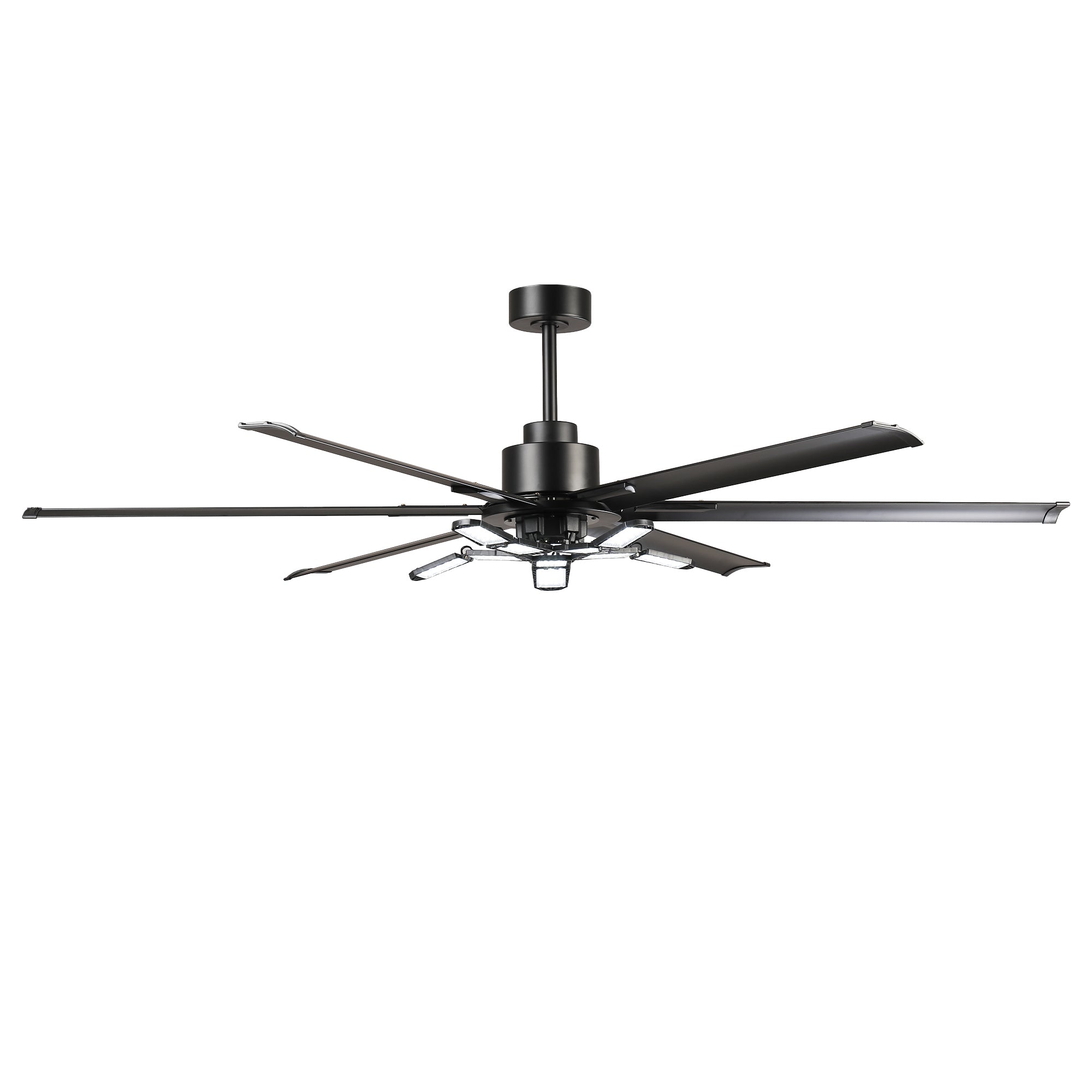 72 Inch 84 Inch Arlene HVLS Large Ceiling Fan with Foldable LED & Remote Control