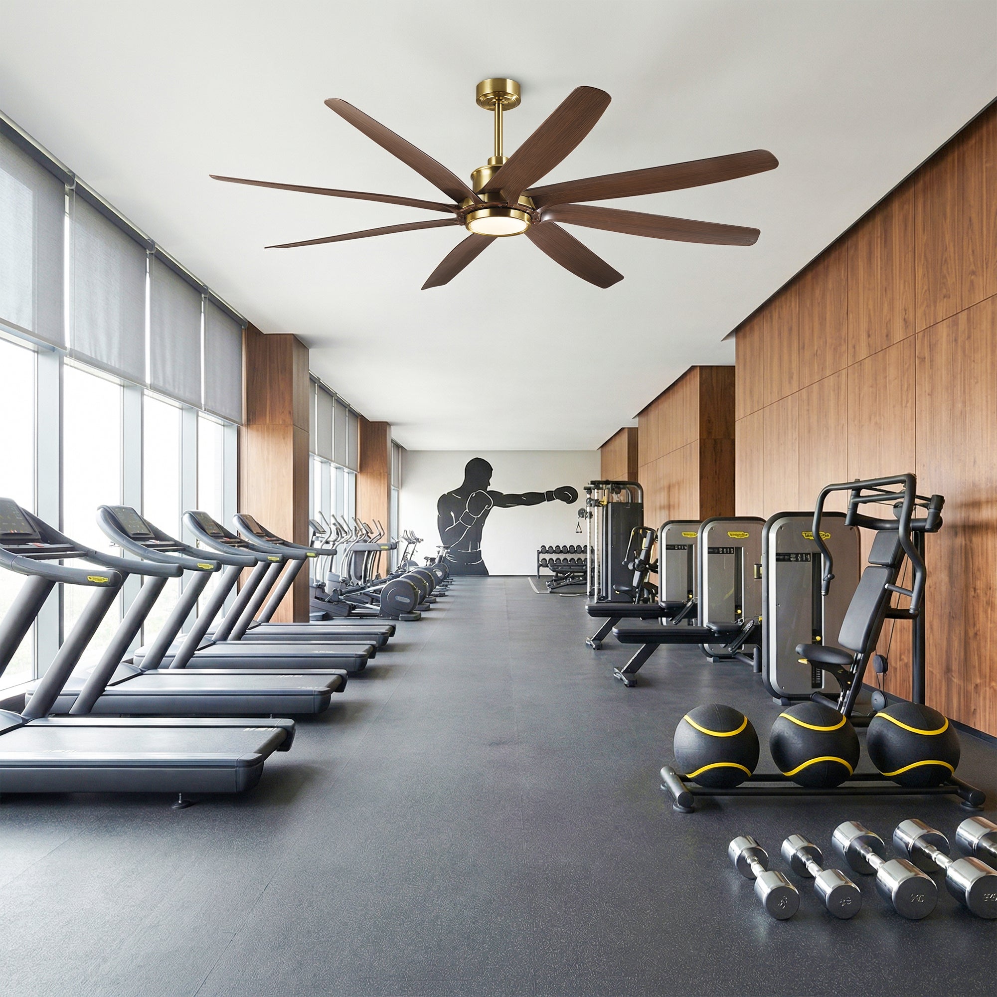 72" Alvis Modern LED Large Ceiling Fan with Remote Control