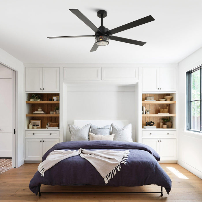 65" Modern Reversible Ceiling Fan with Lighting and Remote Control