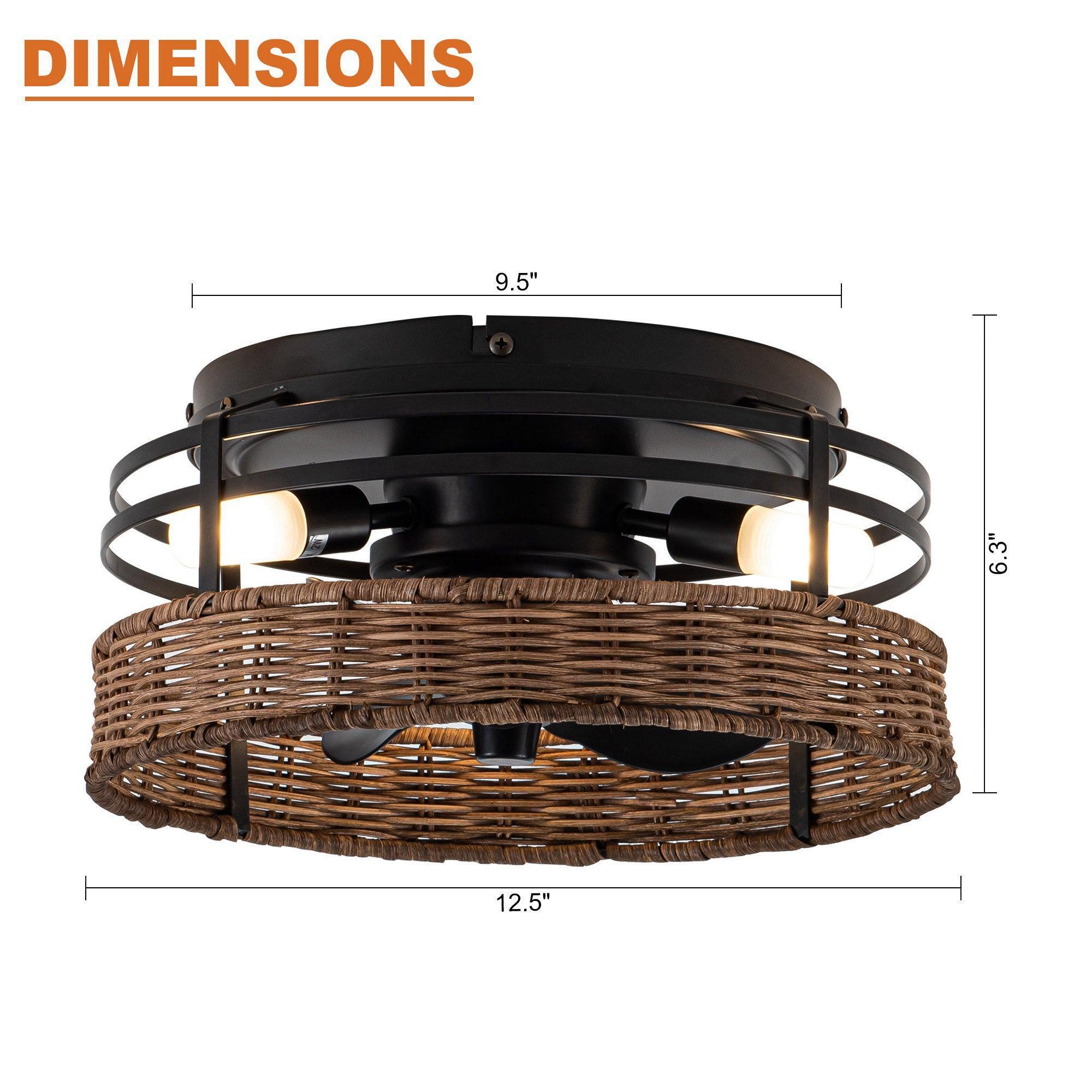 Ventilador de techo reversible empotrado de 13