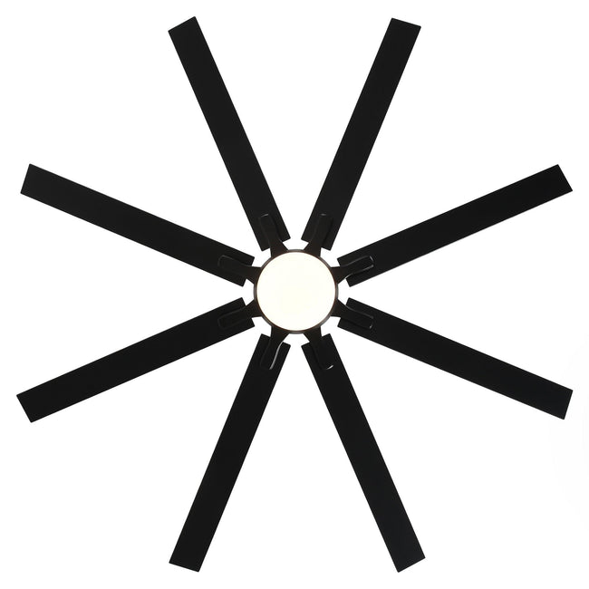 Ventilador de techo moderno Teresa de 65 pulgadas con aspas de doble cara, control remoto y luz LED.