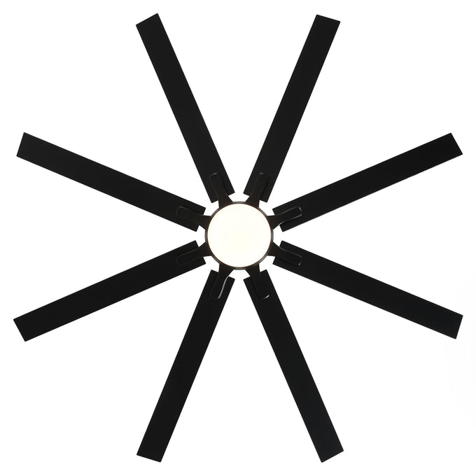65 Inch Teresa Modern Double-sided Blades Ceiling Fan with Remote Control and LED Light