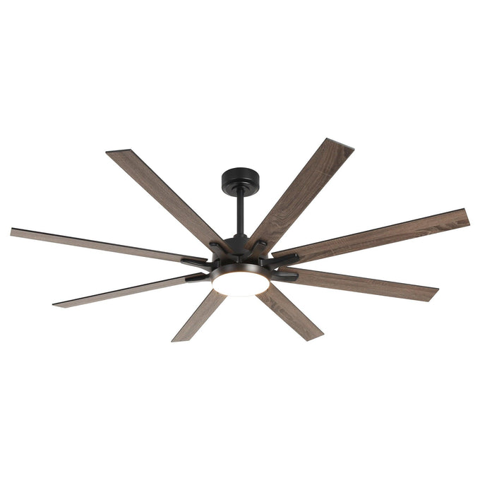 65 Inch Teresa Modern Double-sided Blades Ceiling Fan with Remote Control and LED Light