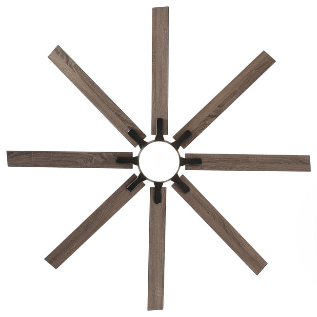 Ventilador de techo moderno Teresa de 65 pulgadas con aspas de doble cara, control remoto y luz LED.