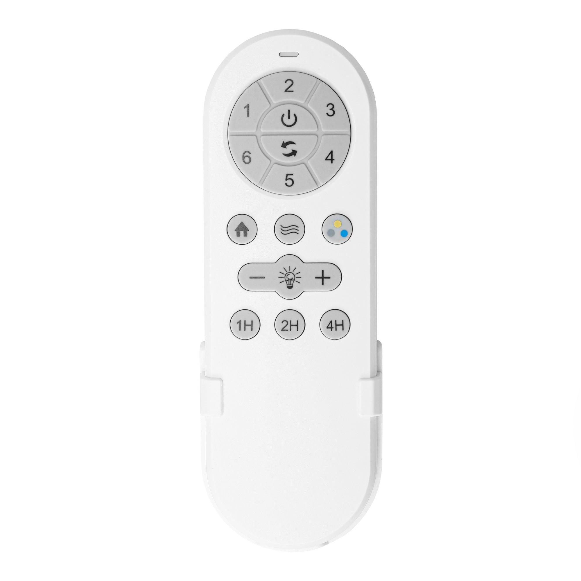 Ventilador de techo moderno Teresa de 65 pulgadas con aspas de doble cara, control remoto y luz LED.