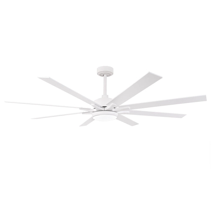65 Inch Teresa Modern Double-sided Blades Ceiling Fan with Remote Control and LED Light
