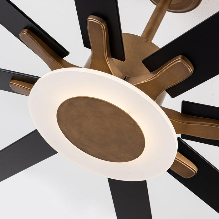 65 "Godavari Industrial Downrod Mount Reversible Ventilador de Techo con Iluminación LED y Control Remoto
