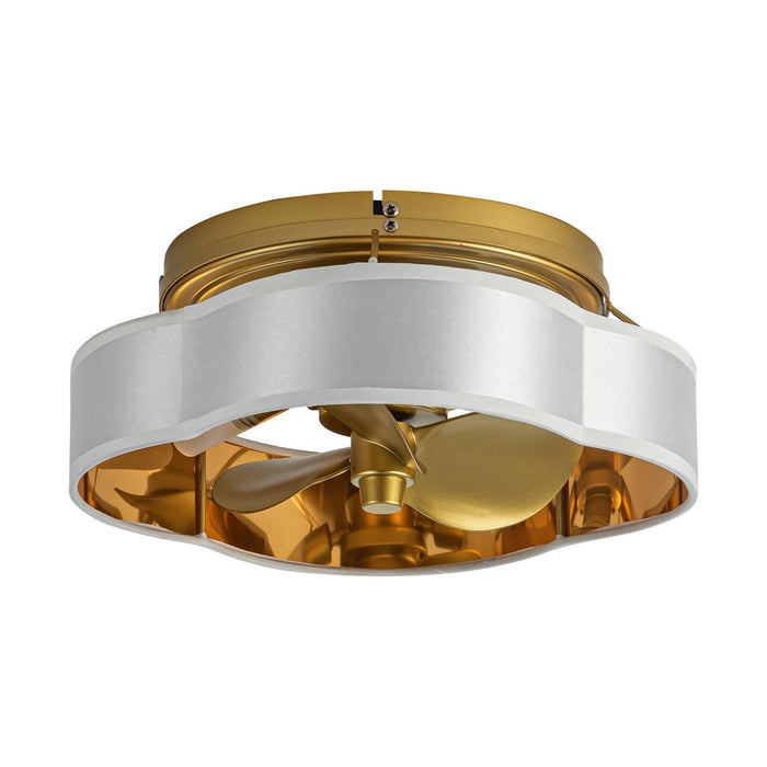 Ventilador de techo empotrado dorado Vaczon de 13 pulgadas con luz y control remoto