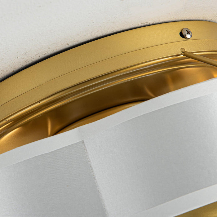 Ventilador de techo empotrado dorado Vaczon de 13 pulgadas con luz y control remoto