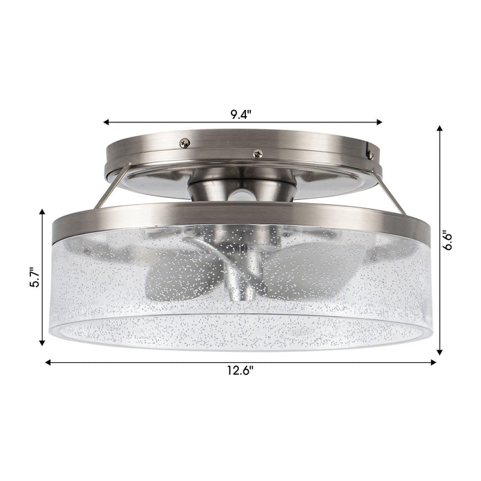 Ventilador de techo reversible de 13" con montaje empotrado, iluminación y control remoto