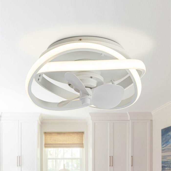 Ventilador empotrado Vaczon de 13" con luz y control remoto