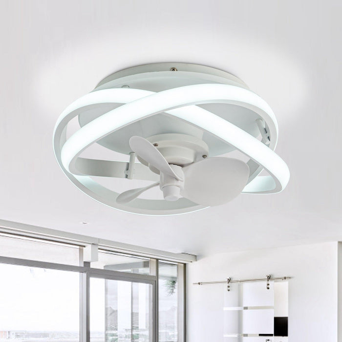 Ventilador empotrado Vaczon de 13" con luz y control remoto