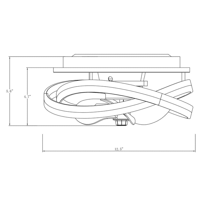Ventilador empotrado Vaczon de 13" con luz y control remoto