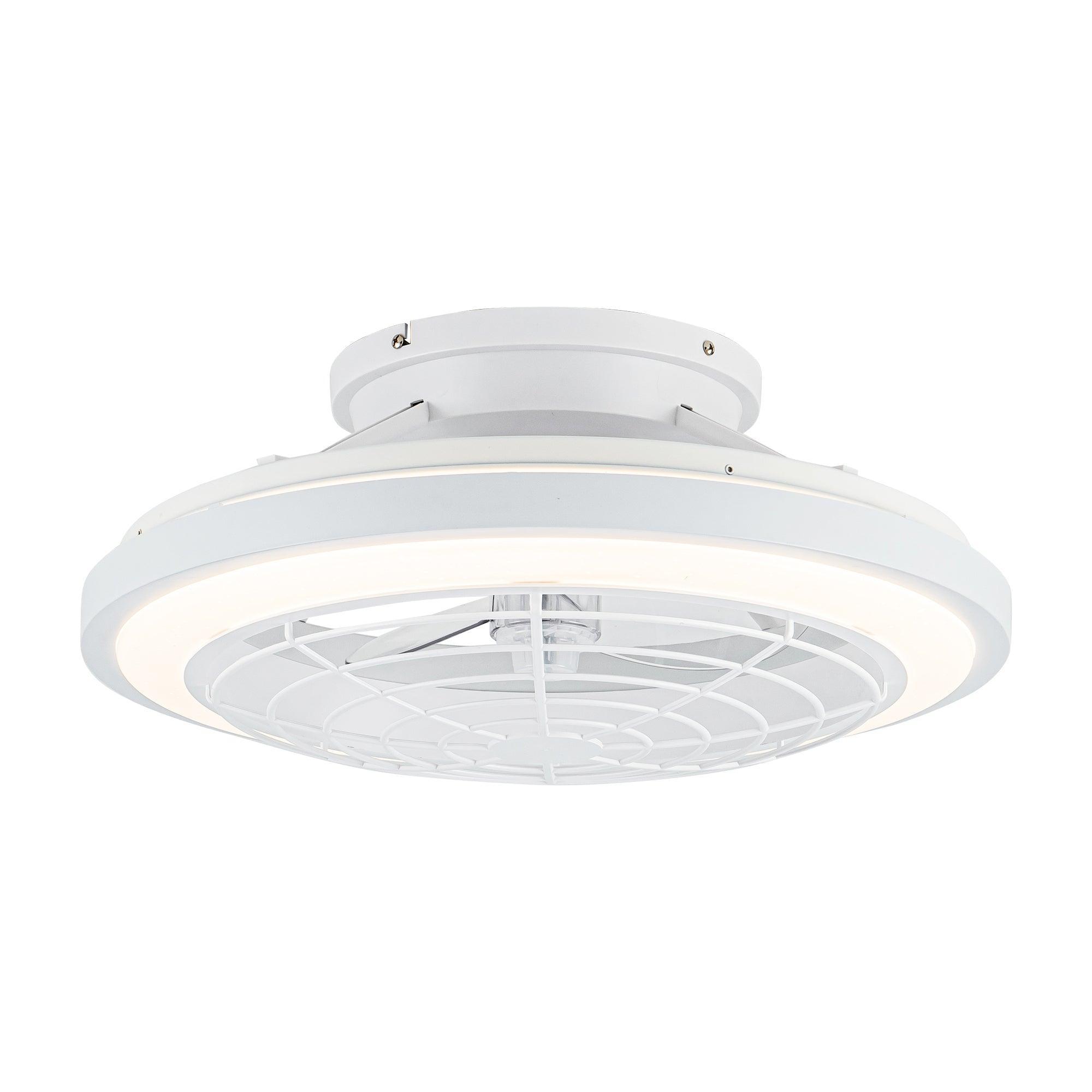 Ventilador de techo reversible empotrado con motor de CC moderno Ikon de 20