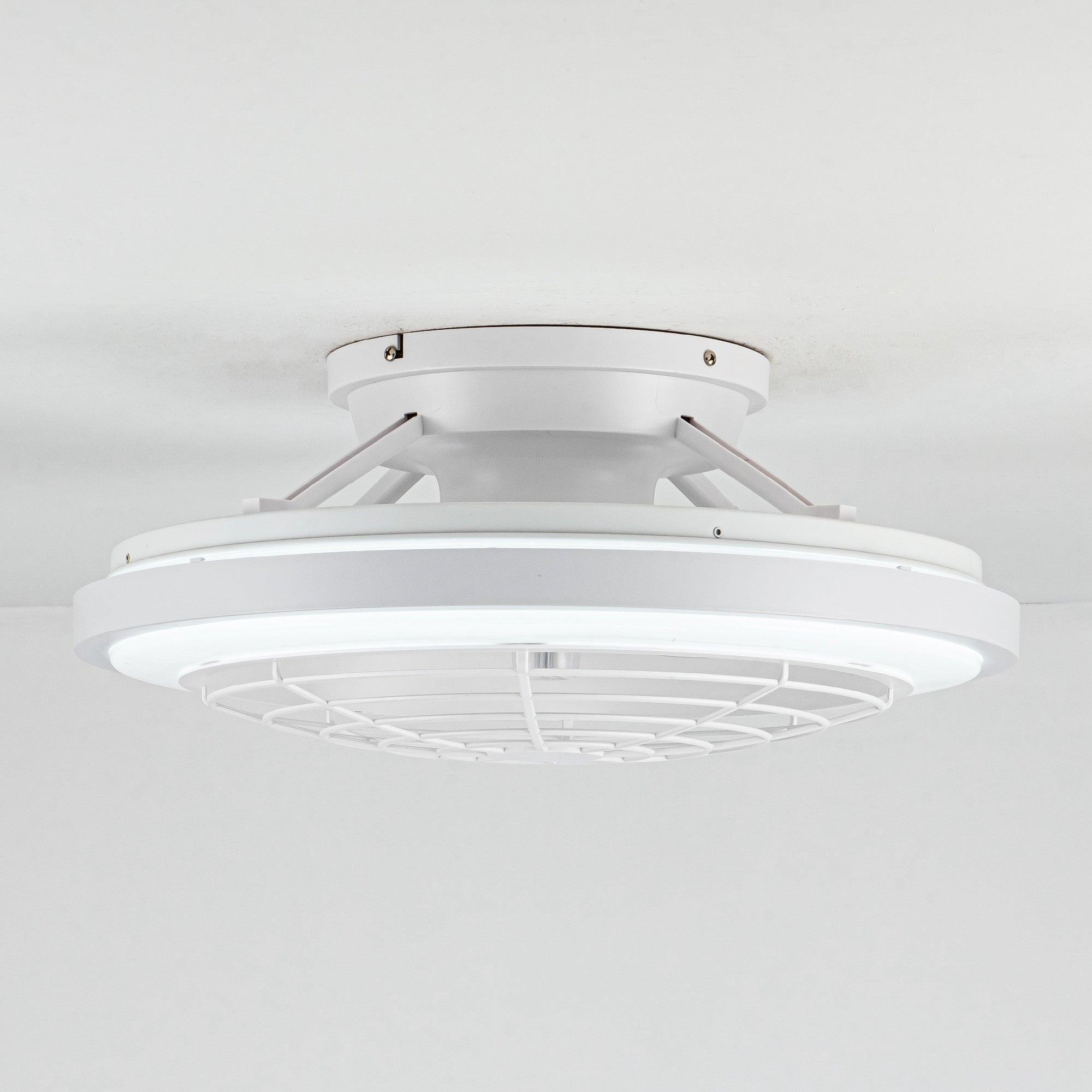 Ventilador de techo reversible empotrado con motor de CC moderno Ikon de 20