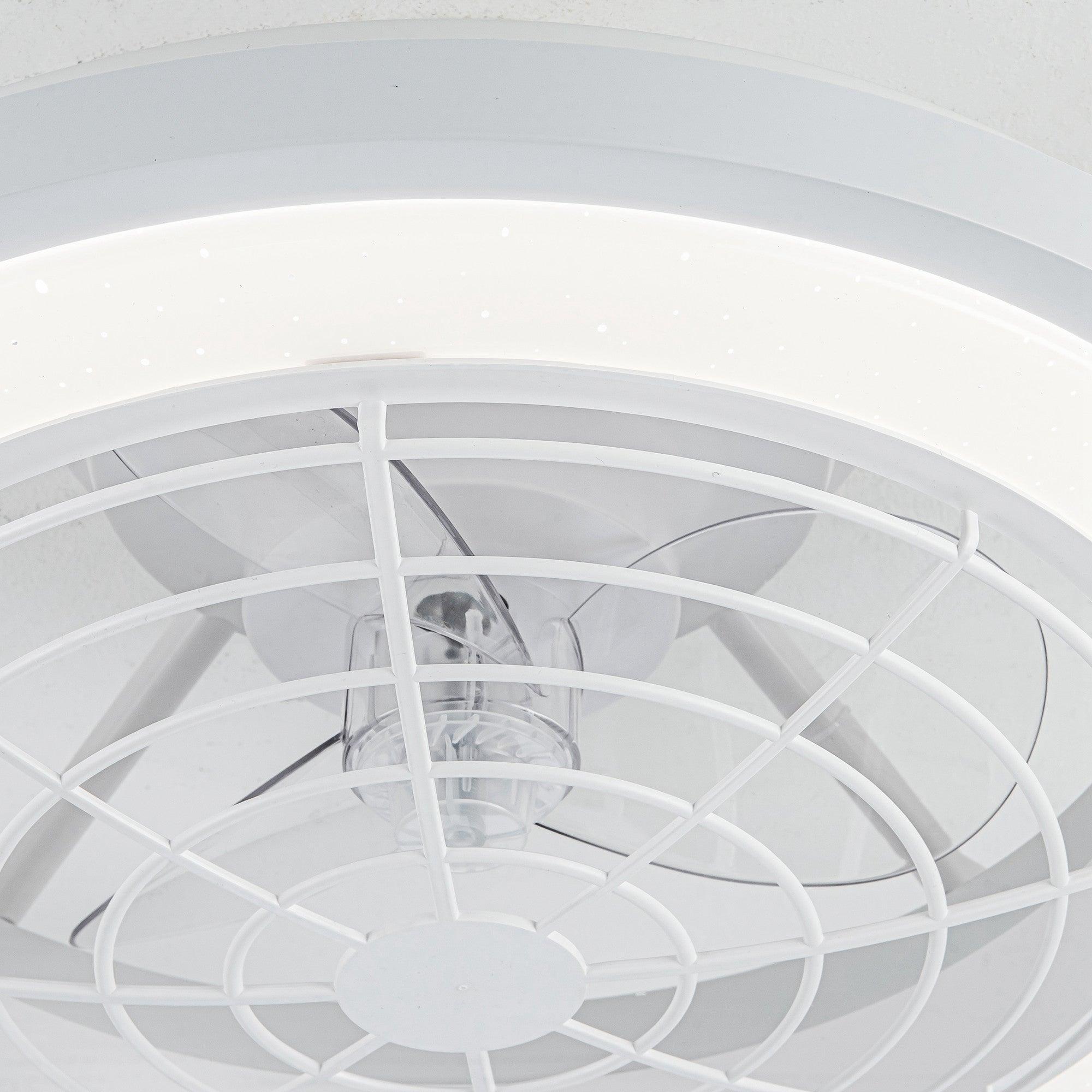 Ventilador de techo reversible empotrado con motor de CC moderno Ikon de 20