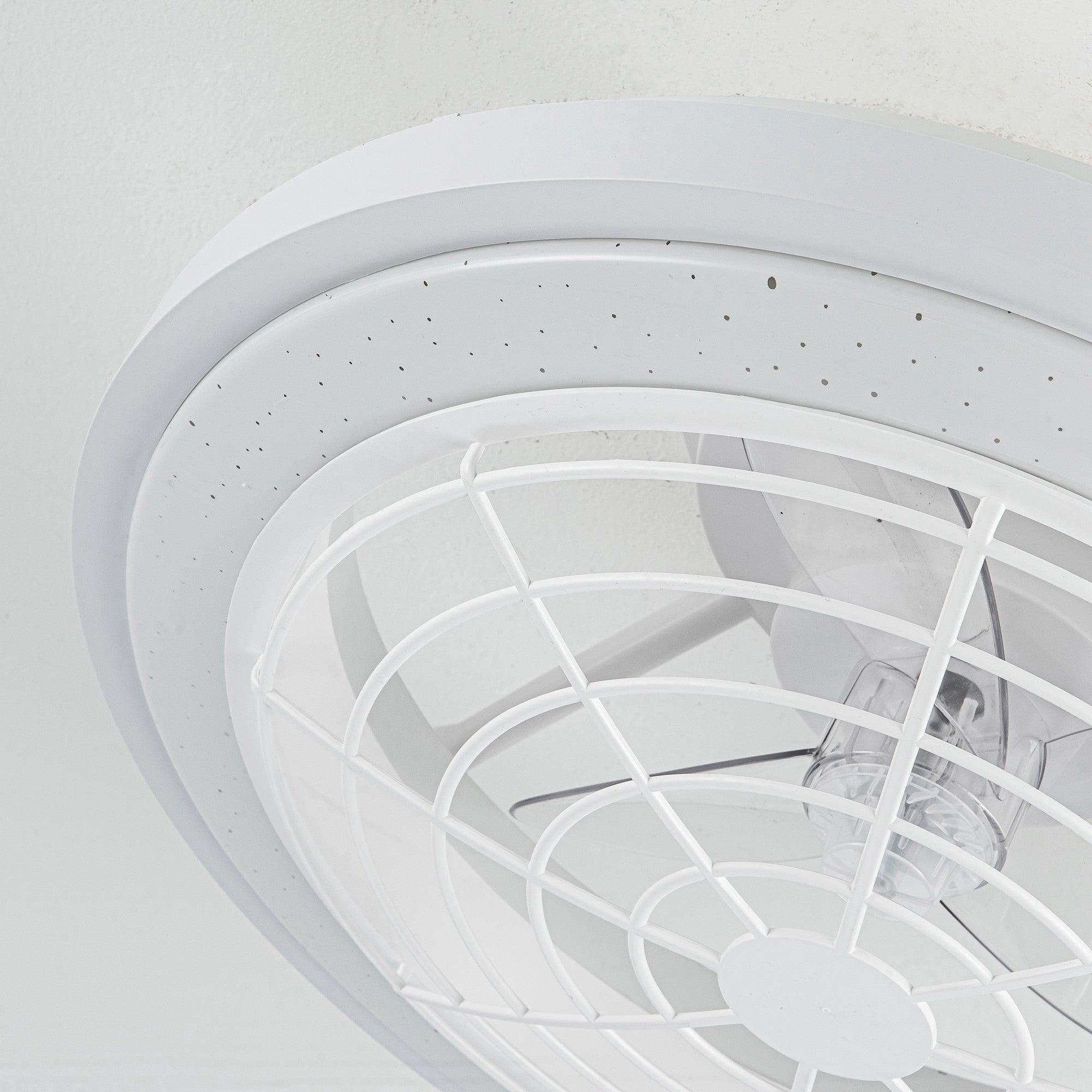 Ventilador de techo reversible empotrado con motor de CC moderno Ikon de 20