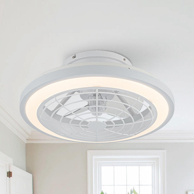 Ventilador de techo reversible empotrado con motor de CC moderno Ikon de 20