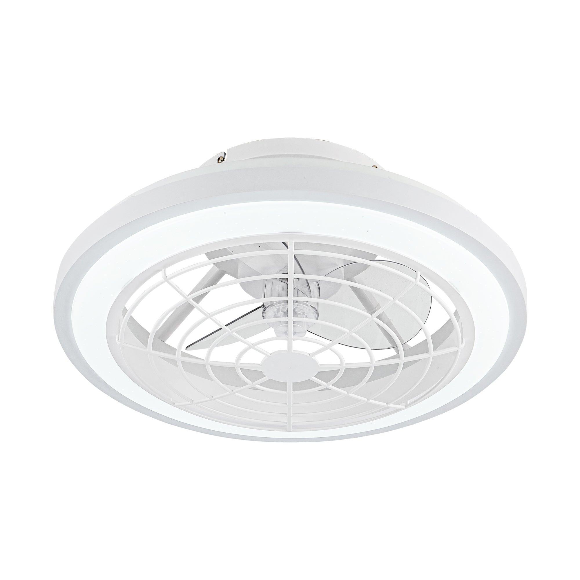 Ventilador de techo reversible empotrado con motor de CC moderno Ikon de 20