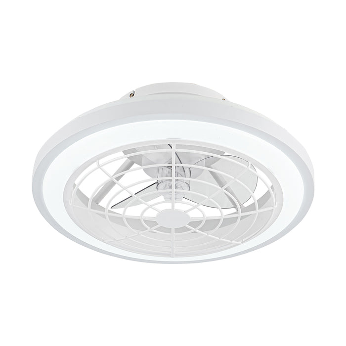 20" Ikon Modern DC Motor Flush Mount Reversible Ceiling Fan with Lighting and Remote Control