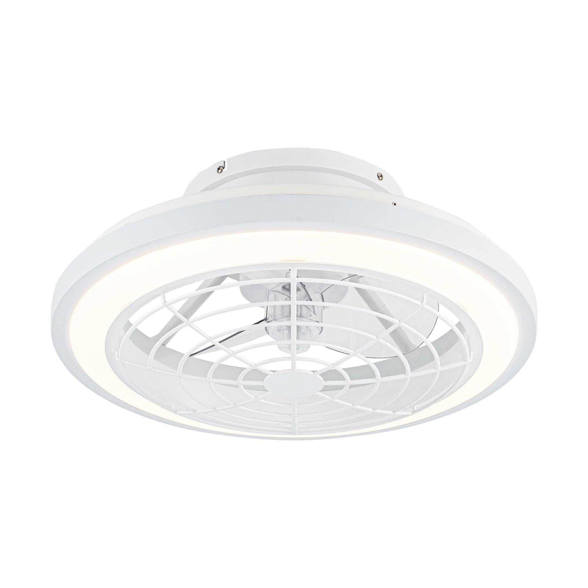 Ventilador de techo reversible empotrado con motor de CC moderno Ikon de 20