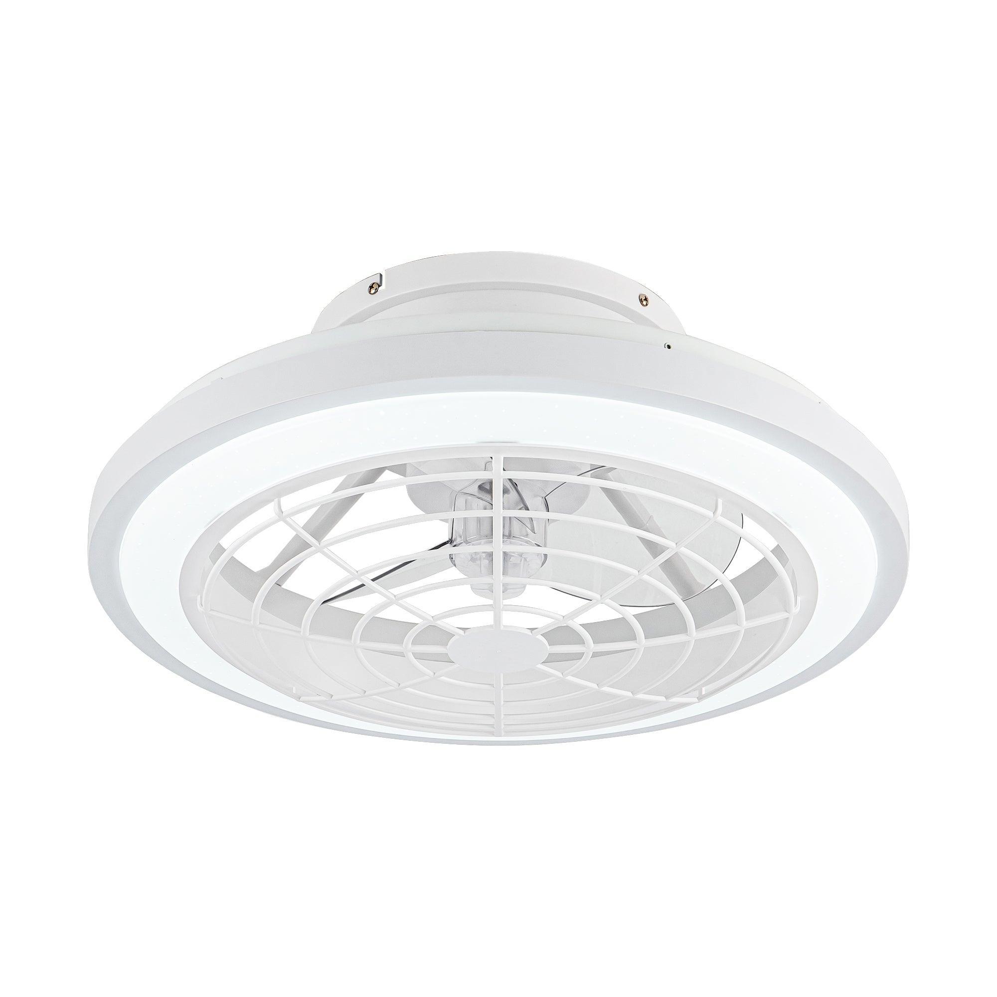 Ventilador de techo reversible empotrado con motor de CC moderno Ikon de 20