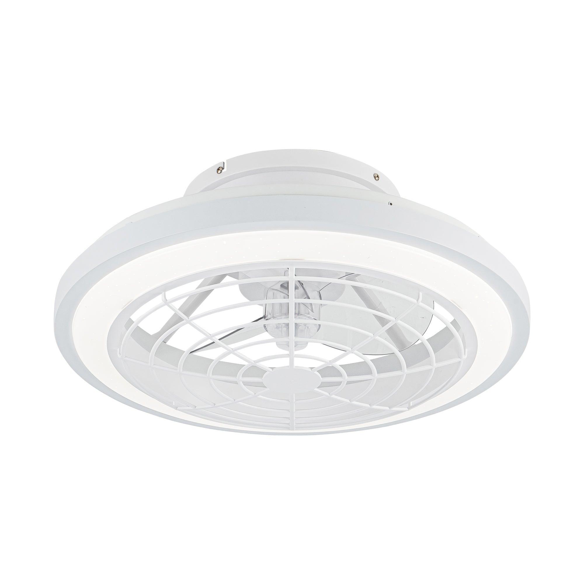 Ventilador de techo reversible empotrado con motor de CC moderno Ikon de 20
