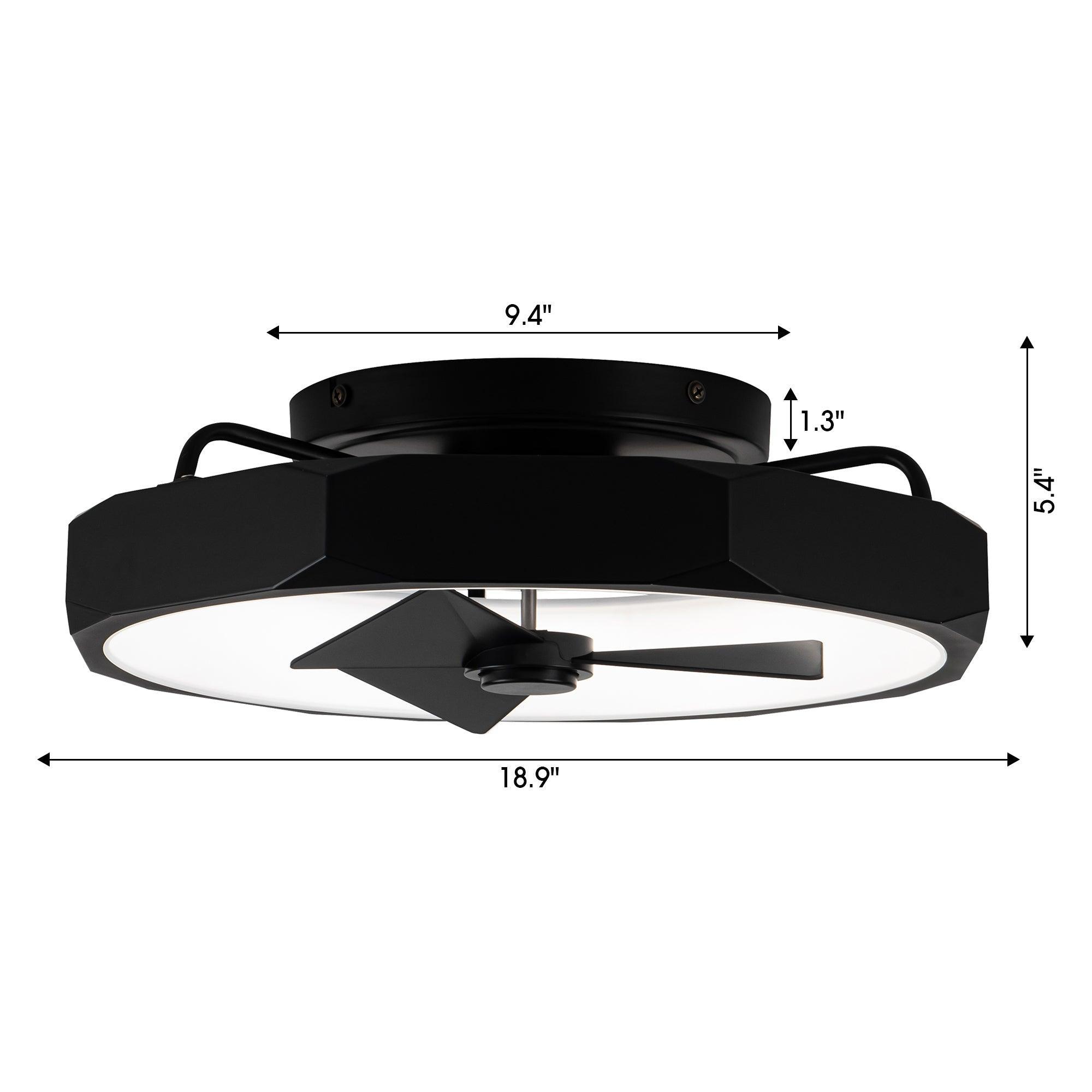 Ventilador de techo reversible empotrado Britton de 19