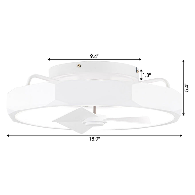 Ventilador de techo reversible empotrado Britton de 19