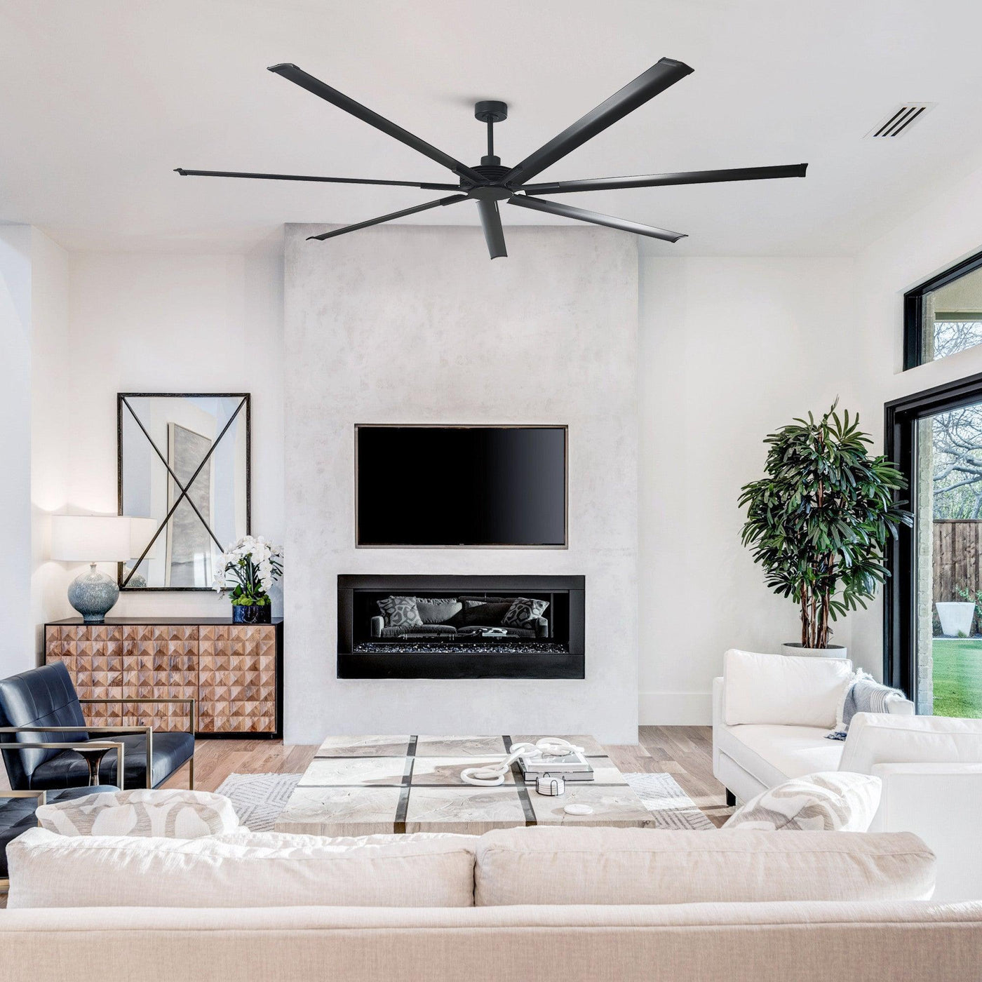 84" or 100" Industrial Extra Large Ceiling Fan with Remote Control