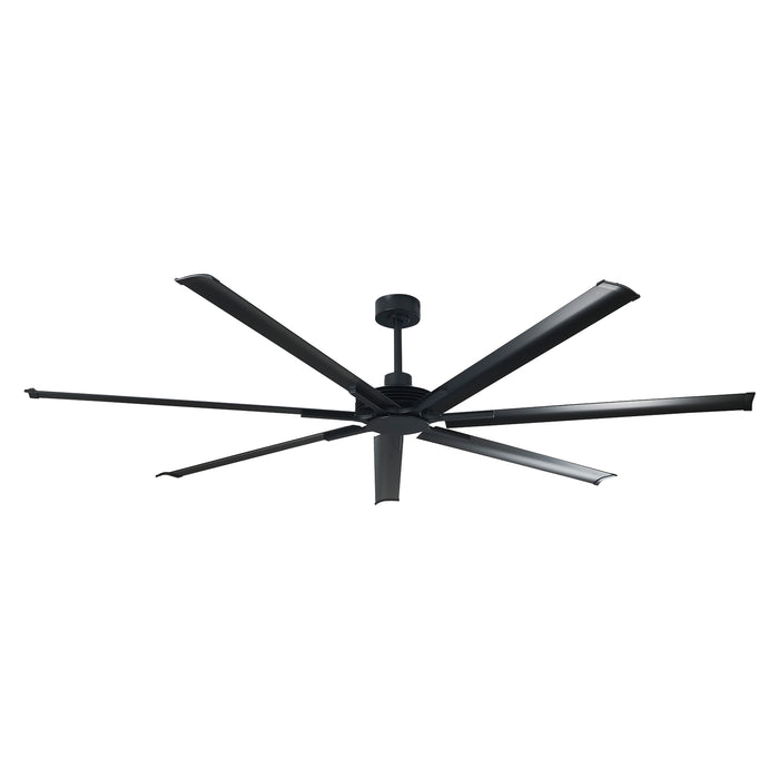 84" or 100" Industrial DC Motor Downrod Mount Reversible Ceiling Fan with Remote Control