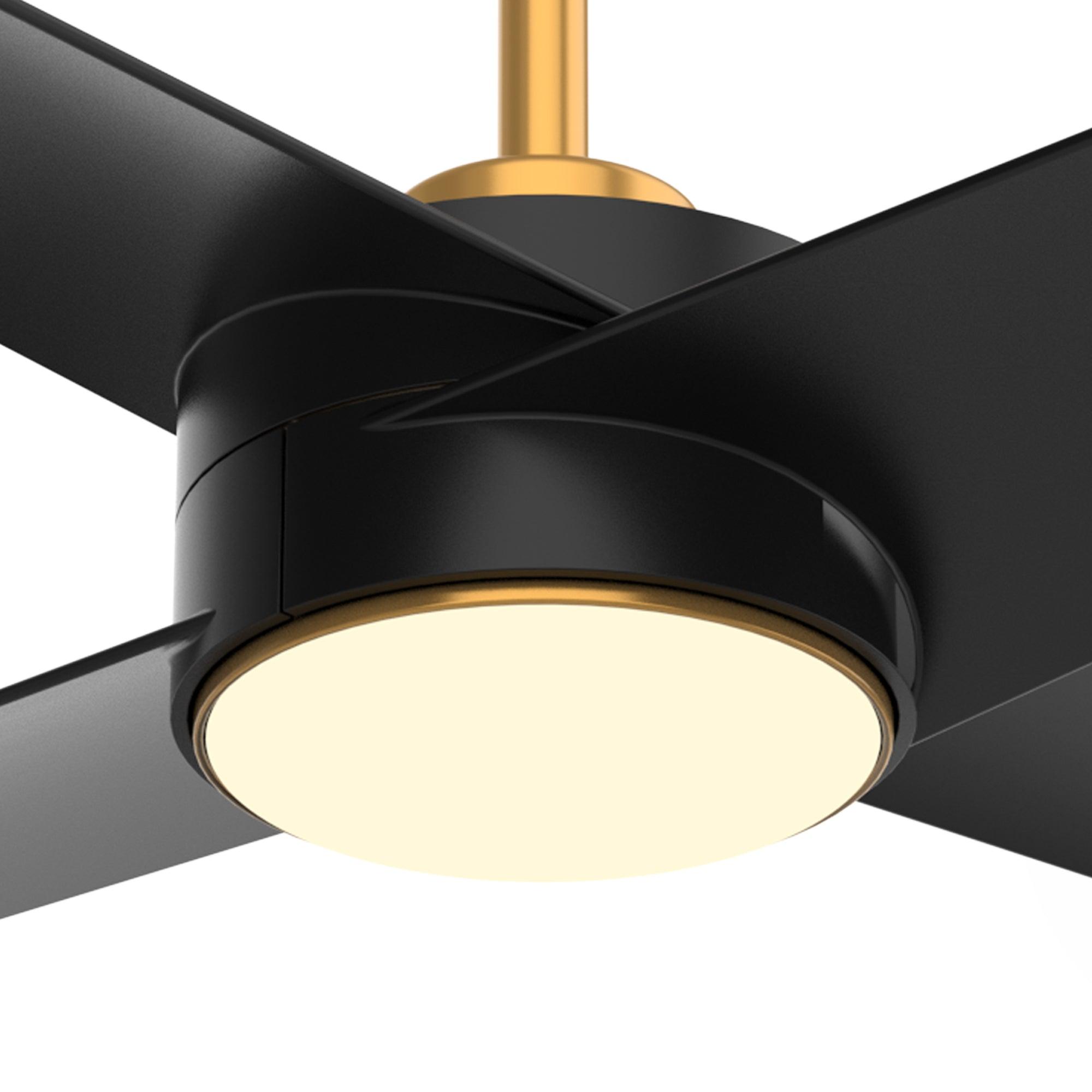 60" Parvez Modern DC Motor Downrod Mount Reversible Ceiling Fan with Lighting and Remote Control