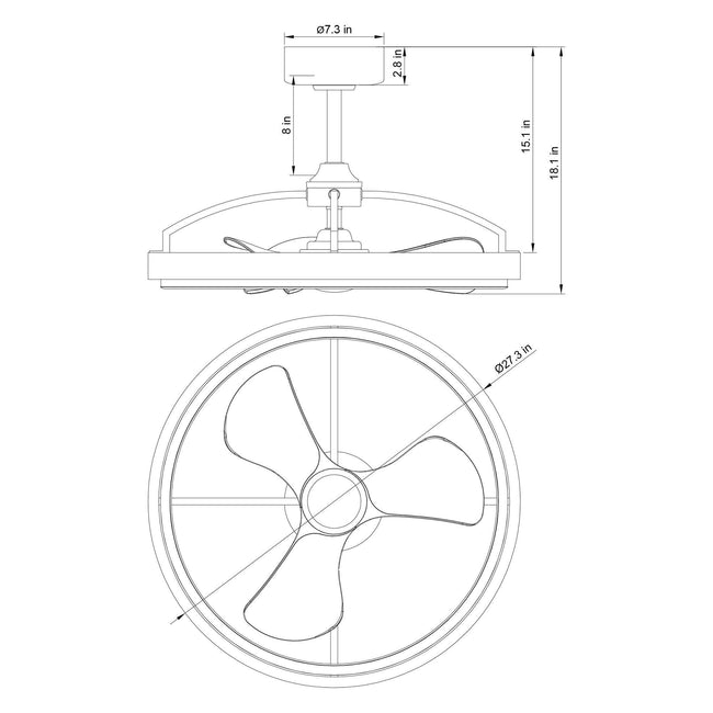 Ventilador de techo Arthur Industrial de 27